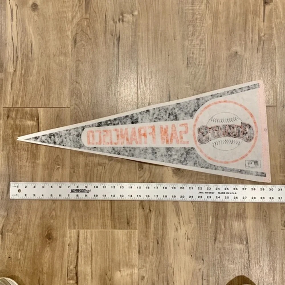 Vintage MLB Baseball San Francisco Giants Felt Orange, Black & White MLB Pennant